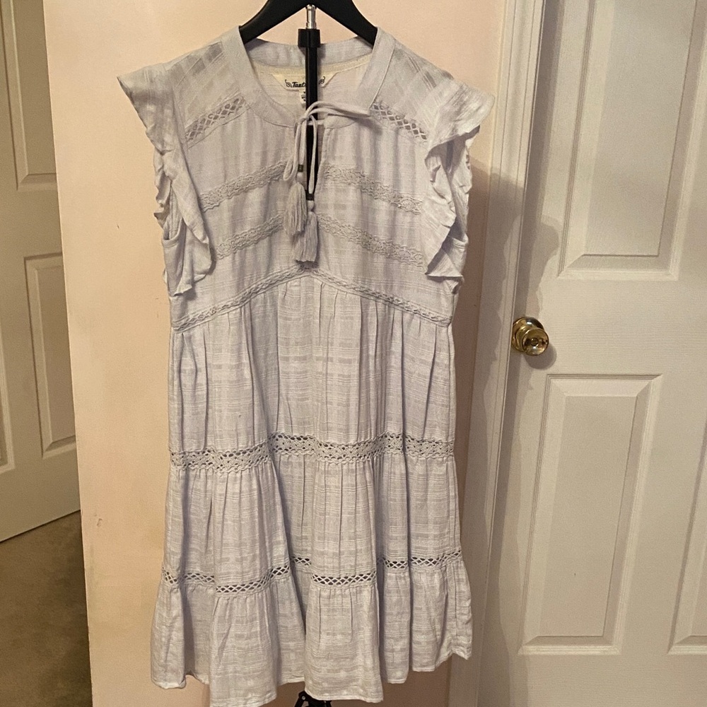 Tantrums Textured light blue dress